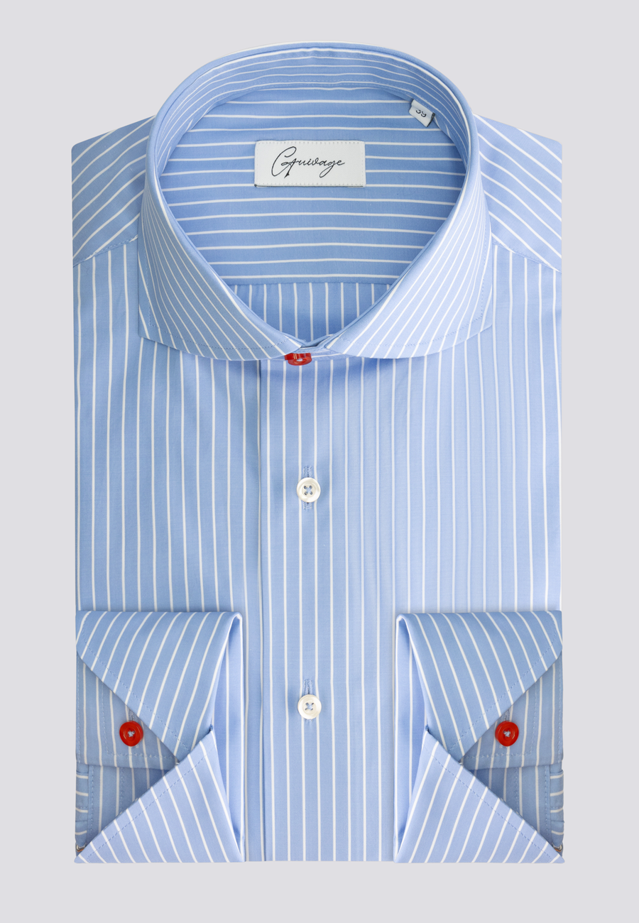 Blue Striped Banker Shirt -  Signature Exclusive