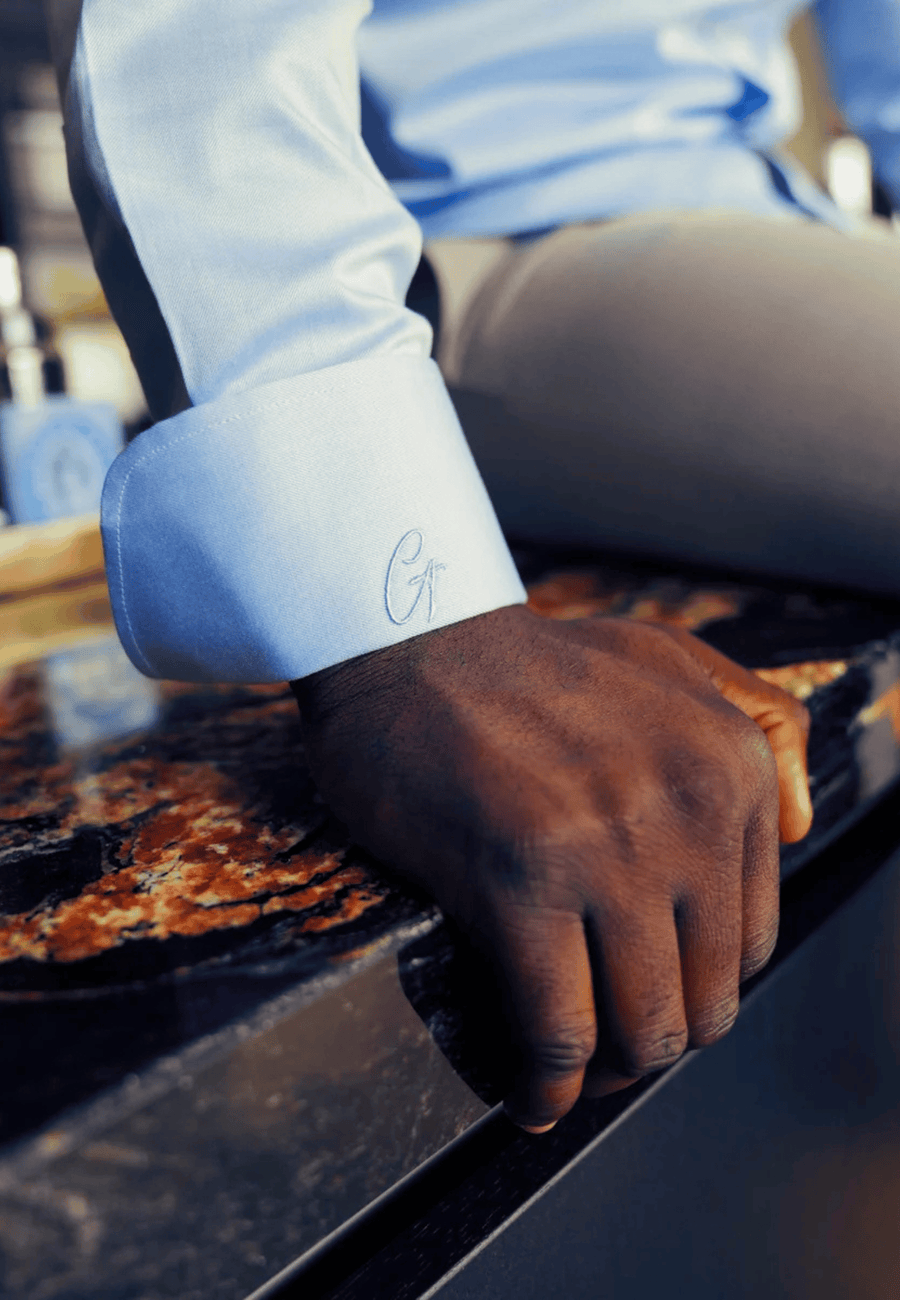 Chemise essentielle bleu glacier