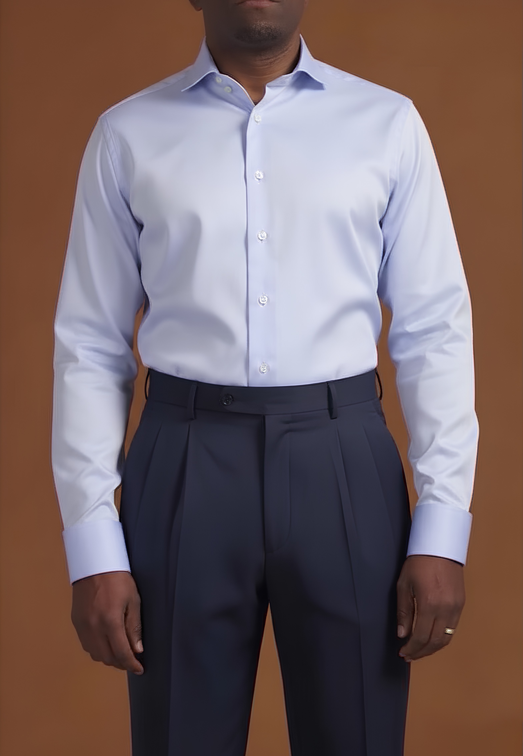 Chemise essentielle bleu glacier