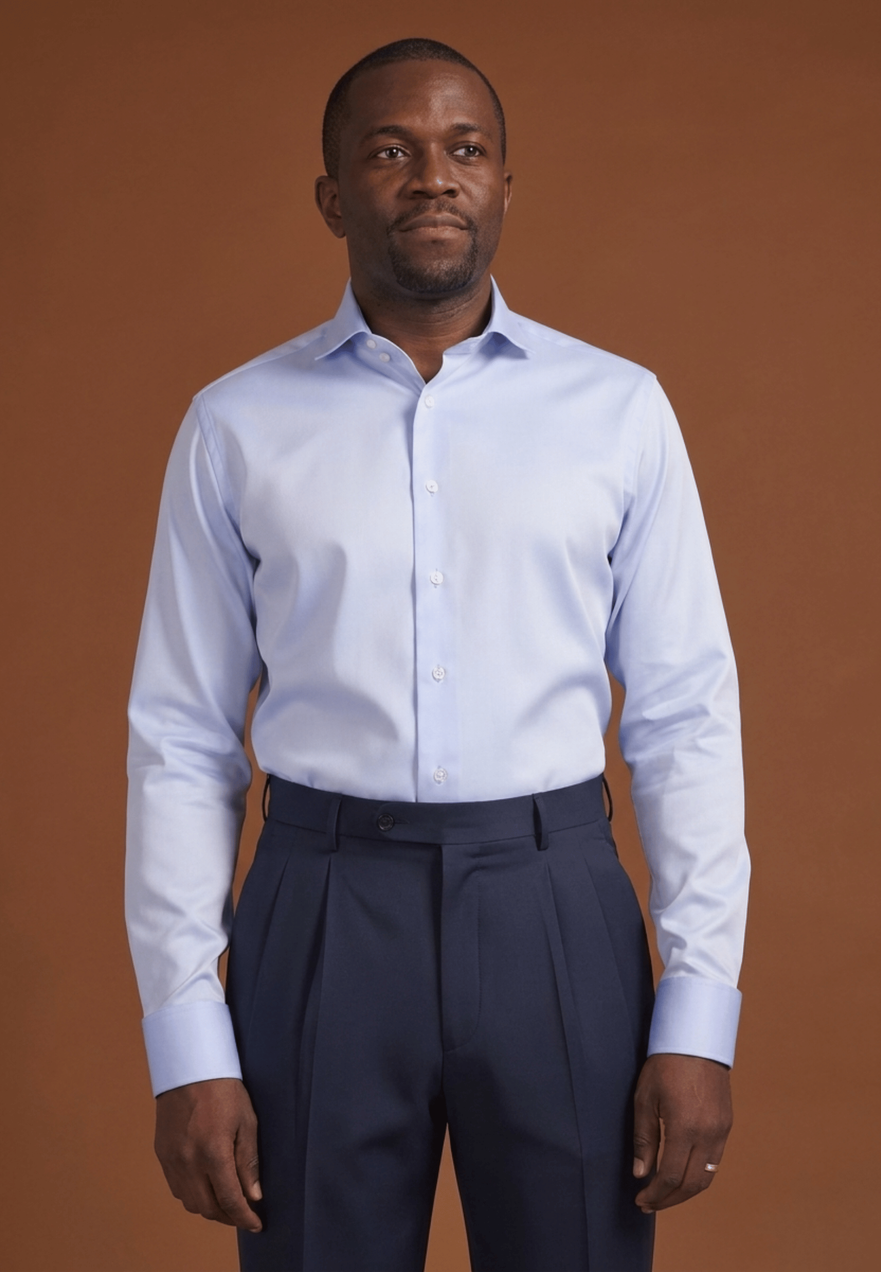 Chemise essentielle bleu glacier