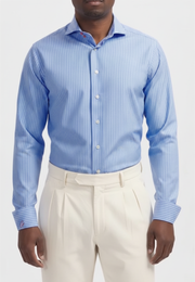 Blue Striped Banker Shirt