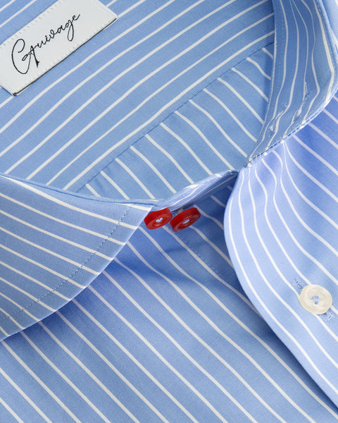 Blue Striped Banker Shirt