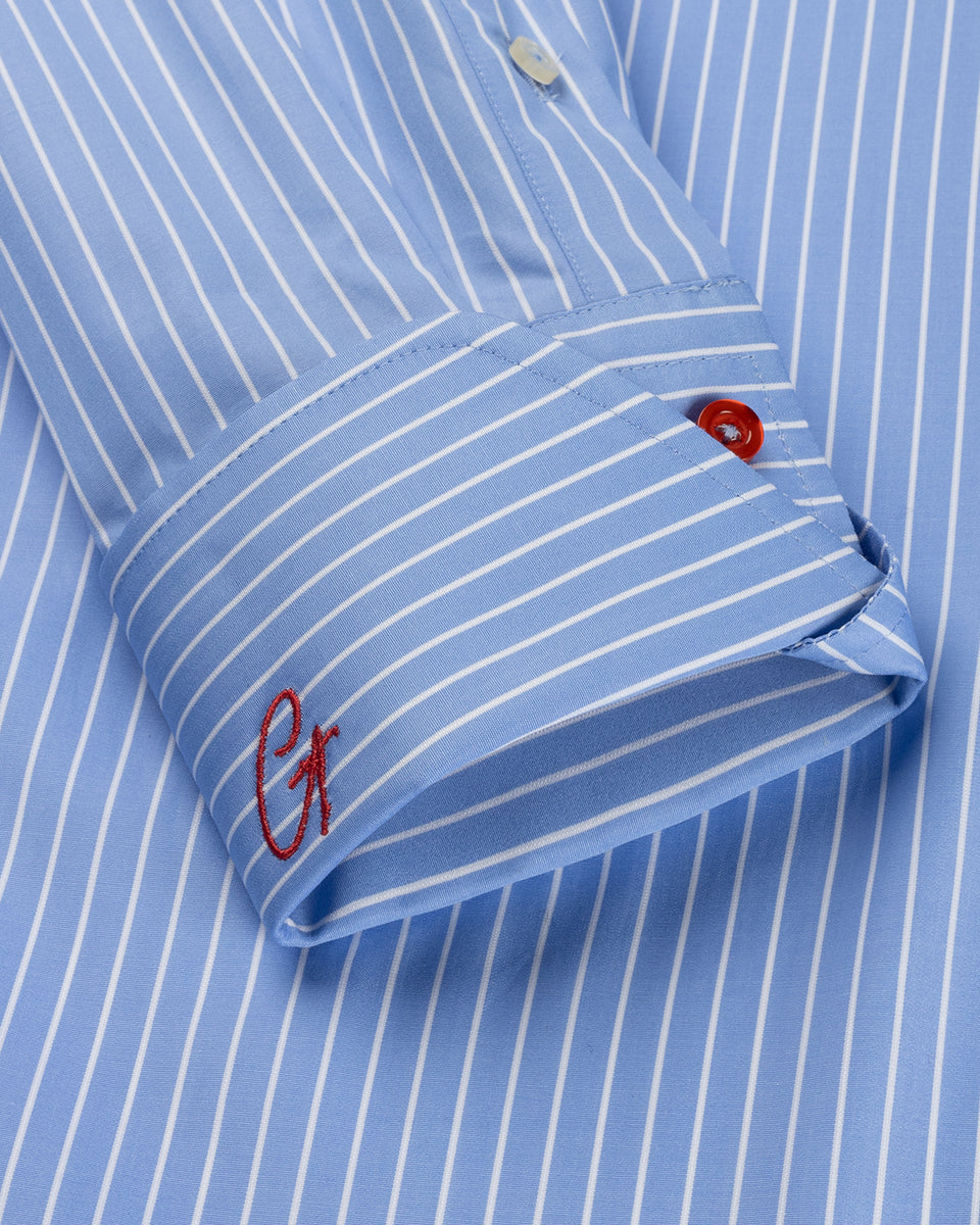 Blue Striped Banker Shirt