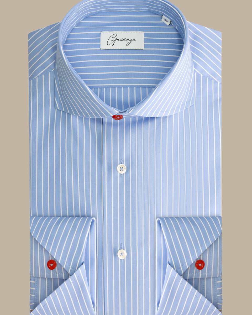 Blue Striped Banker Shirt