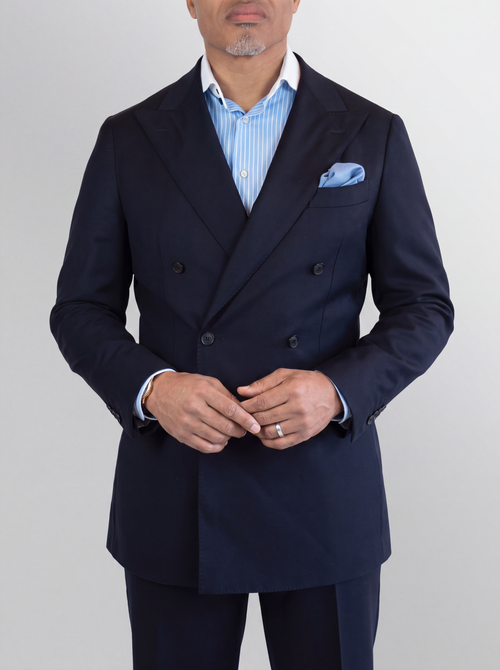 Blue Striped White Banker Shirt
