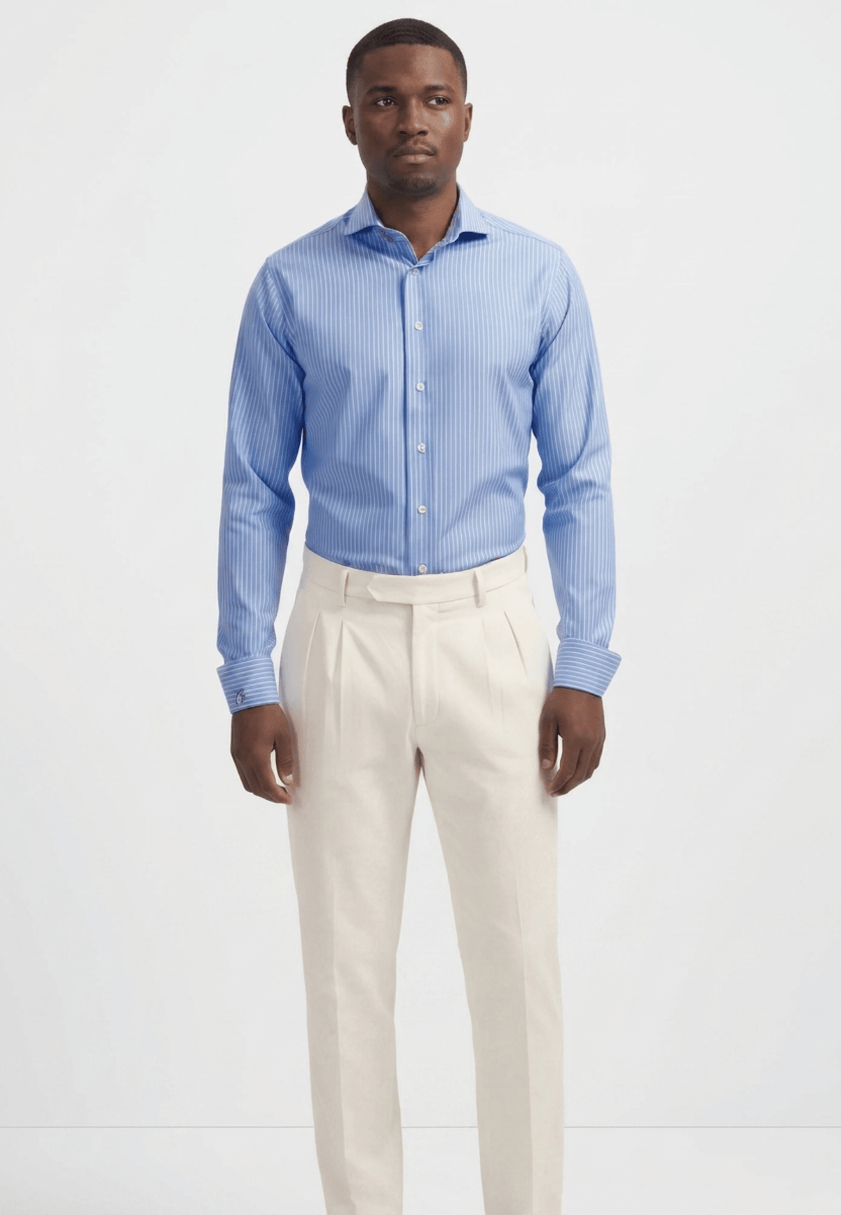 Blue Striped Banker Shirt