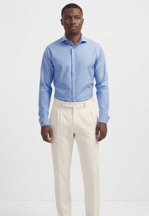 Blue Striped Banker Shirt