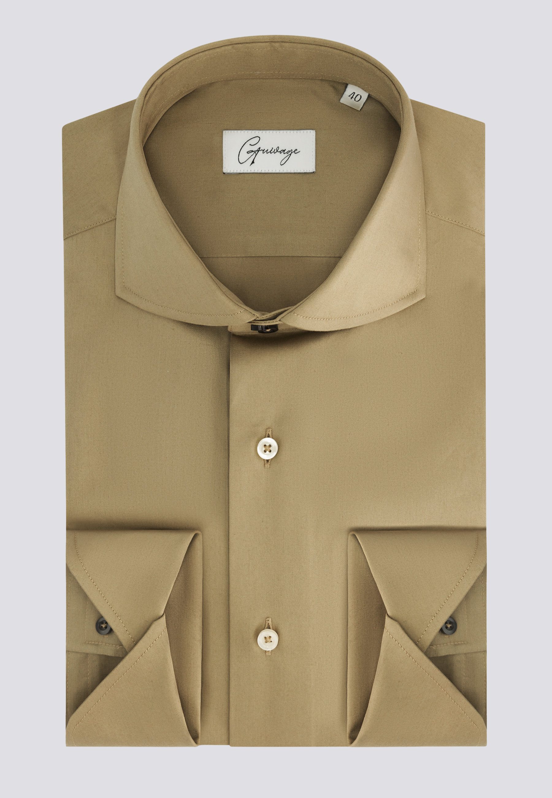 Camicia Signature color cammello