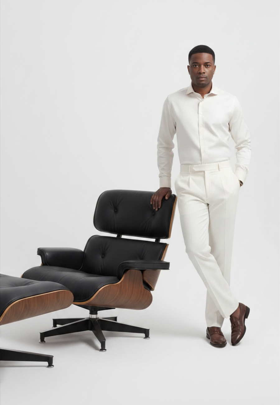 Camicia bianco avorio Essential