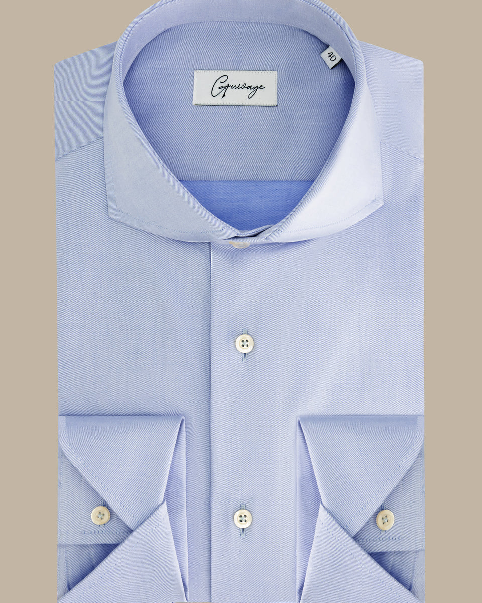 Ice Blue Twill Shirt