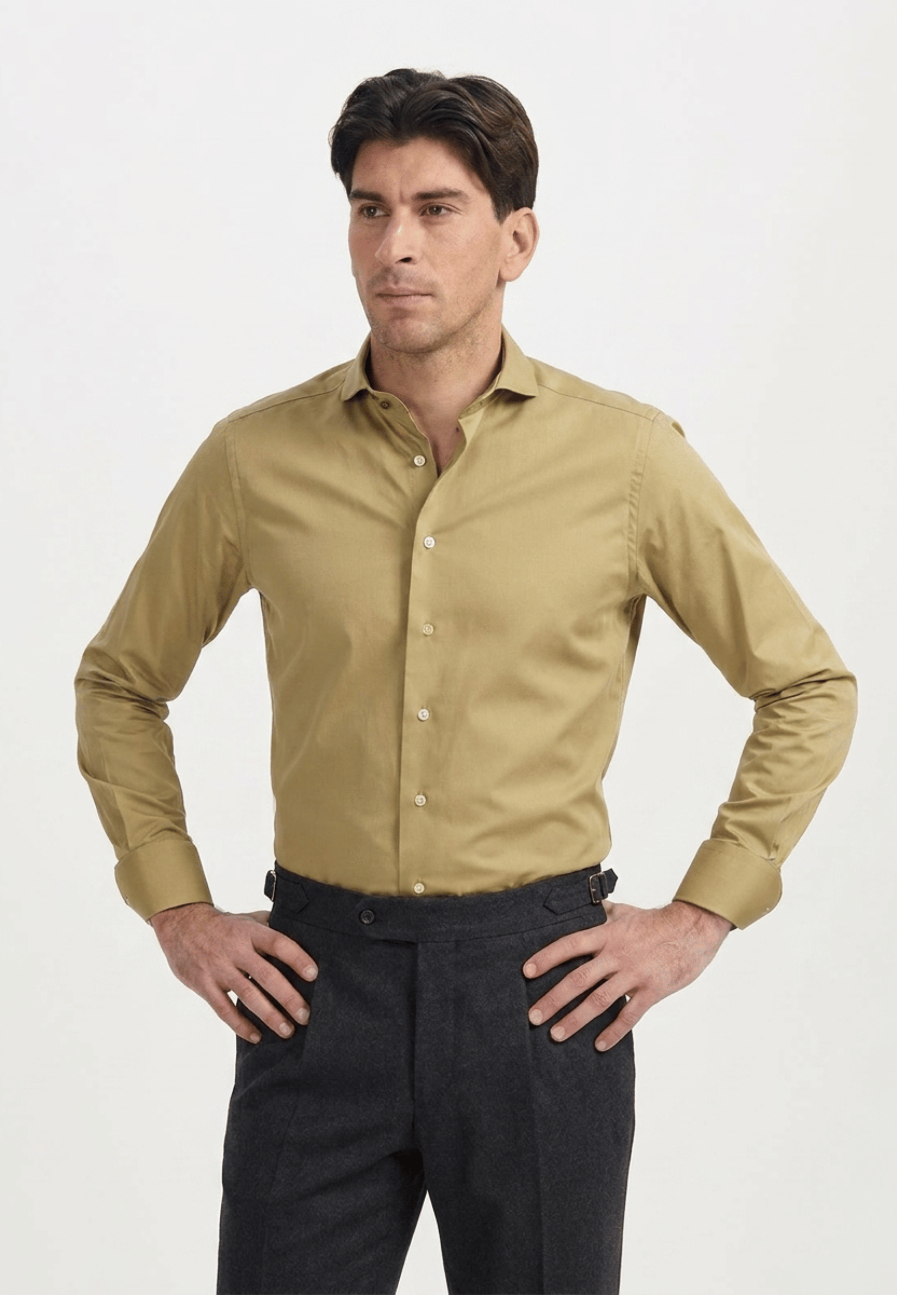 Camicia Signature color cammello