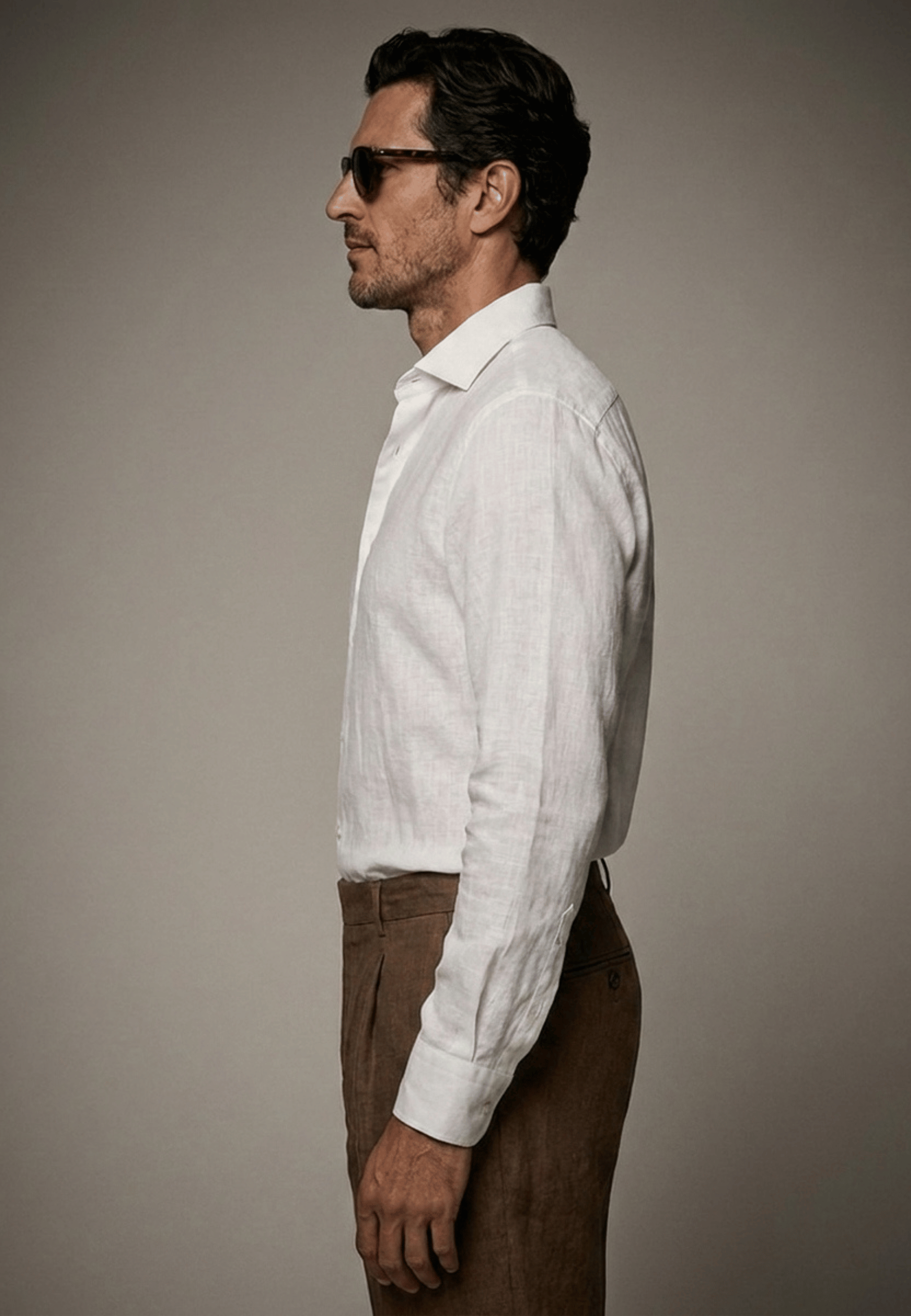 MTO White Washed Linen Shirt