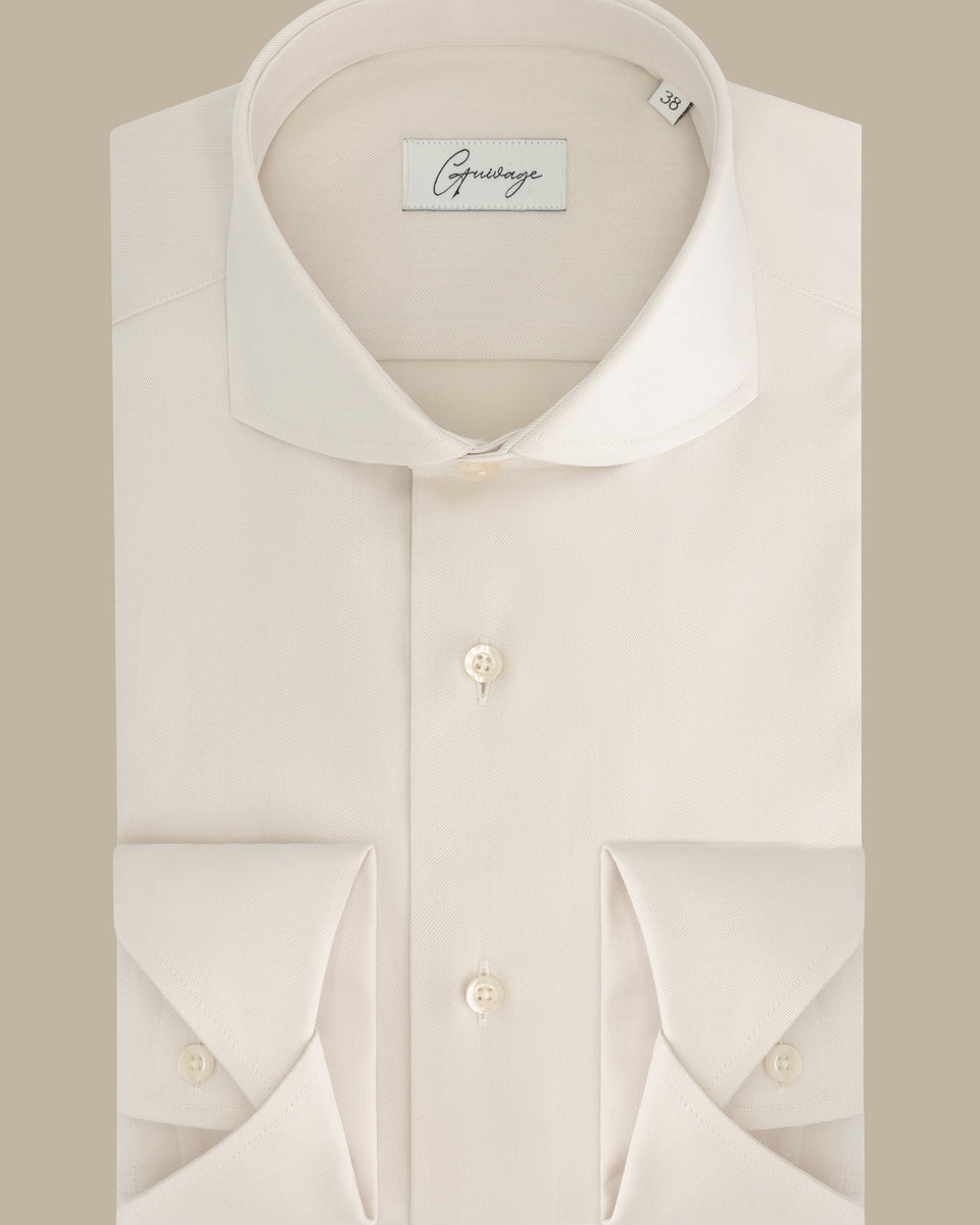 Ivory White Twill Shirt