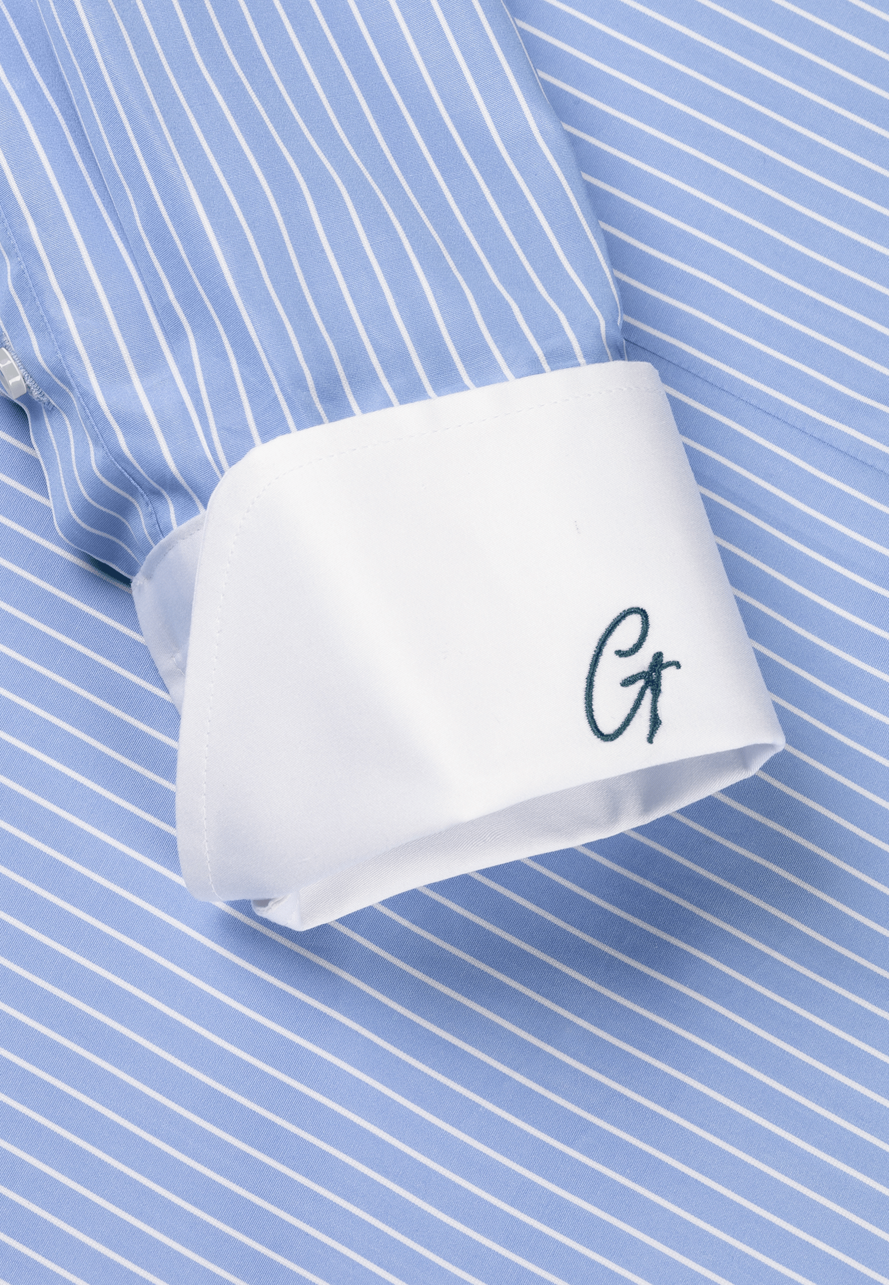 Blue Striped White Banker Shirt
