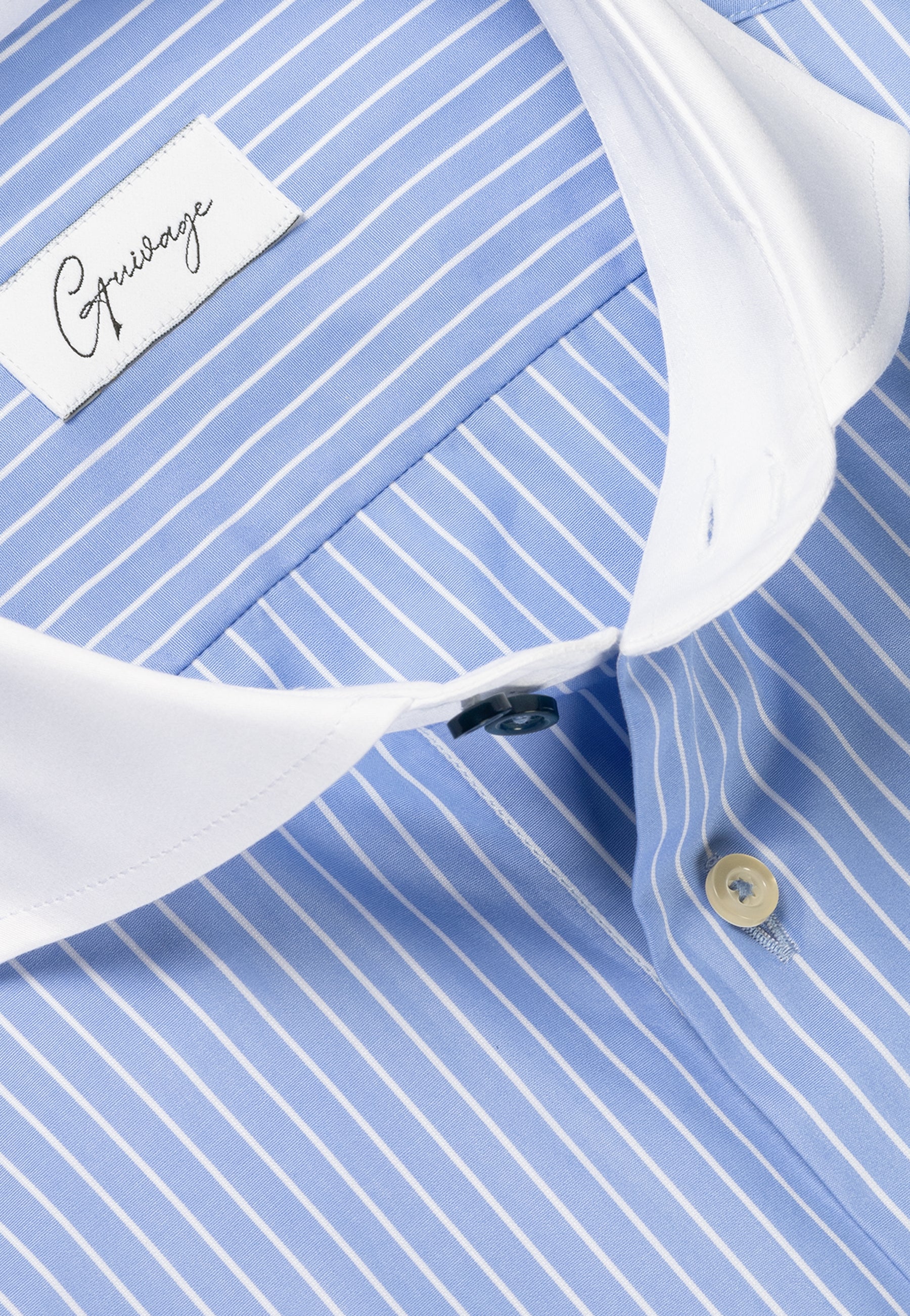 Blue Striped White Collar Shirt - Signature Exclusive