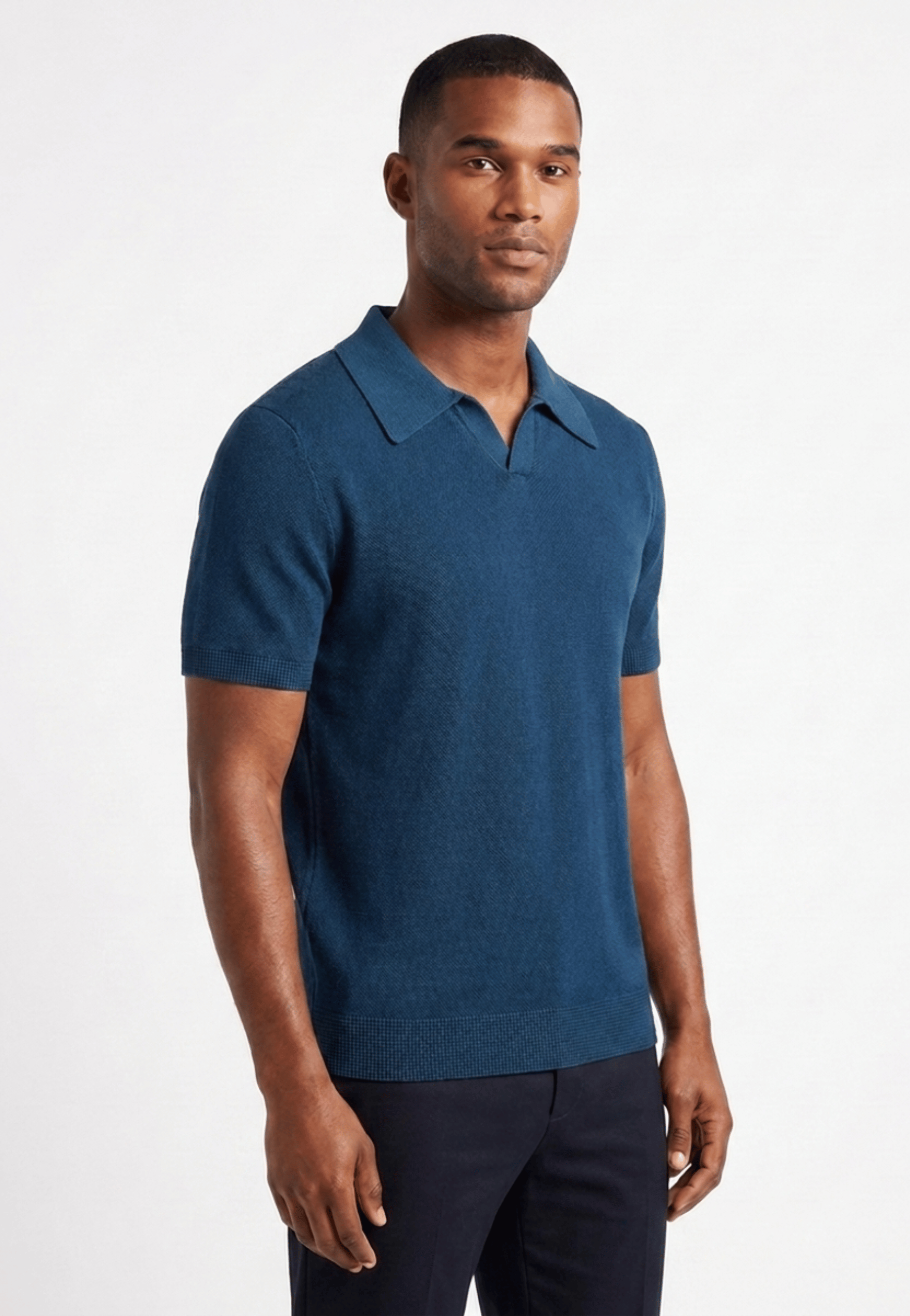 Cotton Buttonless Polo