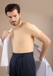 R-Neck Sweat-Proof Invisible Undershirt - Slim Fit